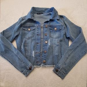 Blue jean crop jacket